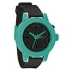 Nixon Women's A2871060 The GoGo Black Dial Black Rubber Strap Teal Plastic Watch