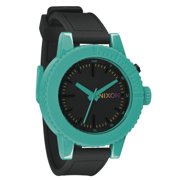 Nixon Women's A2871060 The GoGo Black Dial Black Rubber Strap Teal Plastic Watch