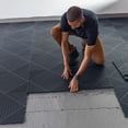 thumbnail image 5 of EasyTile 12 Pack Interlocking Garage & Patio Flooring w/ Drainage, 18x18 Inches, Black, 5 of 9