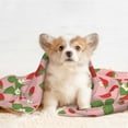 thumbnail image 4 of Pofeuu Strawberries Print Puppy Blanket,Dog Blankets,Pet Blanket Cozy Cat Blankets for Indoor Cats, Fuzzy Pet Blanket for Kitten Doggy Dog Blankets-Large, 4 of 8