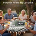 thumbnail image 3 of Round Outdoor Tablecloth with Umbrella Hole and Zipper, Sagge Green Boho Tablecloth with Elastic Waterproof, Country Southwest Aztec Geometric Patio Table Covers for 36" - 44" Picnic Pool Tables, 3 of 9