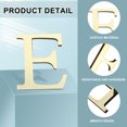 thumbnail image 3 of Calcomanías de espejo en 3D, letras y números acrílicos autoadhesivos de 4" para decorar la sala de estar y el dormitorio (Letra E), 3 of 7