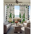 thumbnail image 6 of St. Patrick's Day Blackout Curtains for Bedroom Living Room Darkening Curtains 96 Inches Long Gnomes Shamrock Gold Coin Plaid Beige Window Curtain 2 Panels Set Window Treatment Grommet Drapes 52"x96", 6 of 9