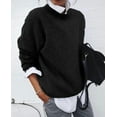 thumbnail image 6 of Womens Collared 2 in 1 Pullover Shirt Sweater Tops Plus Size Casual Long Sleeve Blouse Warm Fall Sweatshirt Outwear, 6 of 13