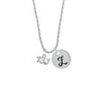 thumbnail image 2 of Delight Jewelry Silvertone Half Marathon - 13.1 with Clear AB Crystal Silvertone Script Initial Disc - Z - Charm Necklace, 20"+3", 2 of 4