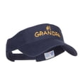 thumbnail image 4 of Number 1 Grandpa Embroidered Cotton Washed Visor - Navy OSFM, 4 of 5