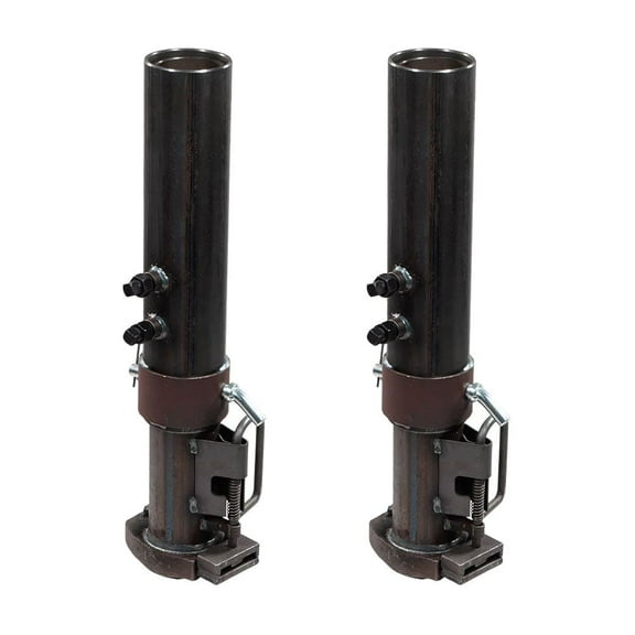 2 Pack Round Gooseneck Trailer Coupler w/ Load Bearing Pin Set Compatible w/ 2-5/16" Hitch Ball 30,000 Lbs WLL, Coupler Retracted Height 30" and Extended up to 38"