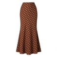 thumbnail image 3 of yillto Women Long Skirts High Waist Polka Dots Elegant Spring Summer Flowy Maxi Skirt for Work Office, 3 of 4