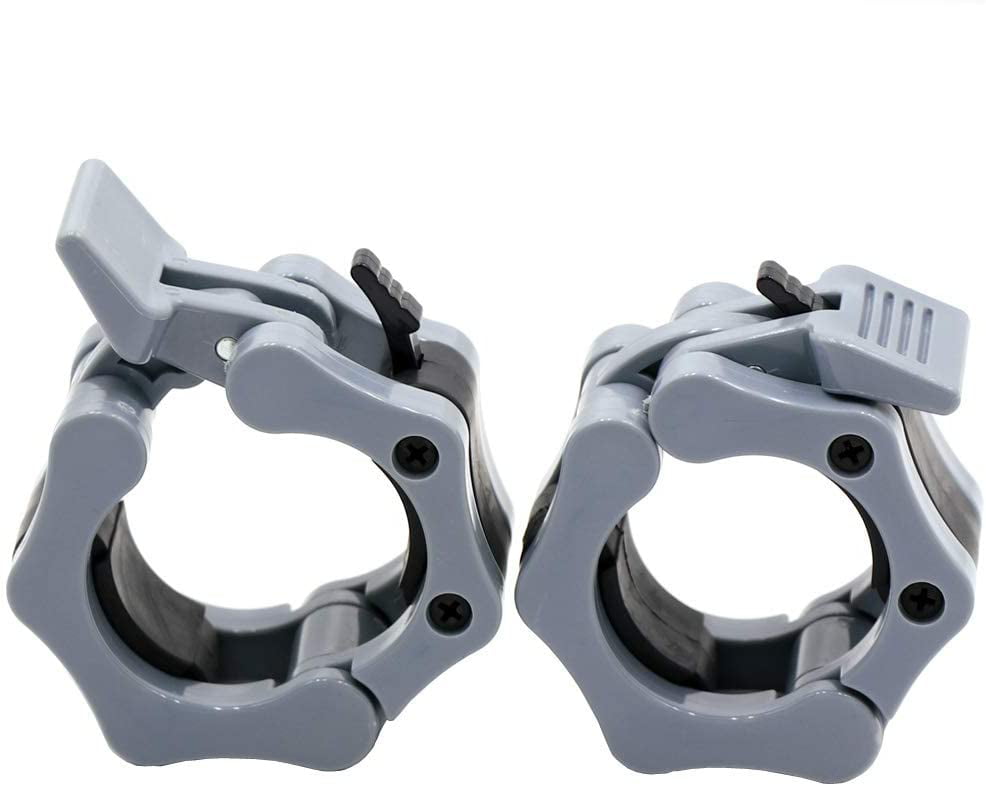 Fealay 2 50mm Barbell Dumbbell Locking Spin Clamp Fitness Quick Release Pair of Locking Barbell Clamp Collar Great for Pro Training 