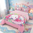 thumbnail image 2 of Manfei Axolotl Print Queen Comforter Set,3D Printed Animal Comforter Sets Queen,Pink Reversible,3 Pieces,1 Comforter and 2 Pillowcases, 2 of 7