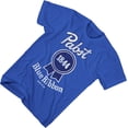 thumbnail image 4 of Pabst Blue Ribbon Mens Shirt Beer Graphic T-Shirt Royal Heather, Medium, 4 of 7