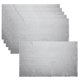 thumbnail image 1 of Uxcell 6Pcs 11.8" x 17.7" Manteles de espejo brillante para mesa disco en plata, 1 of 6