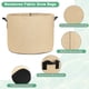 thumbnail image 2 of Uxcell 5 Paquete de Bolsas de Cultivo para Plantas 10 Galones Bolsas de Cultivo de Tela Gruesa de 300G con Asas Macetas de Jardín Caqui, 2 of 7