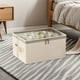 thumbnail image 4 of Caja de almacenamiento de tela grande con cremallera doble visible para organizar ropa y armario, contenedor plegable duradero para uso en el hogar y el armario. Aestivo | C | AESTIVO, 4 of 6