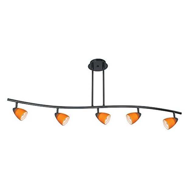 Cal Lighting Sl 954 5 Bs Yes Track Lighting With Opal Art Glass Shades Brushed Steel Finish Walmart Com Walmart Com