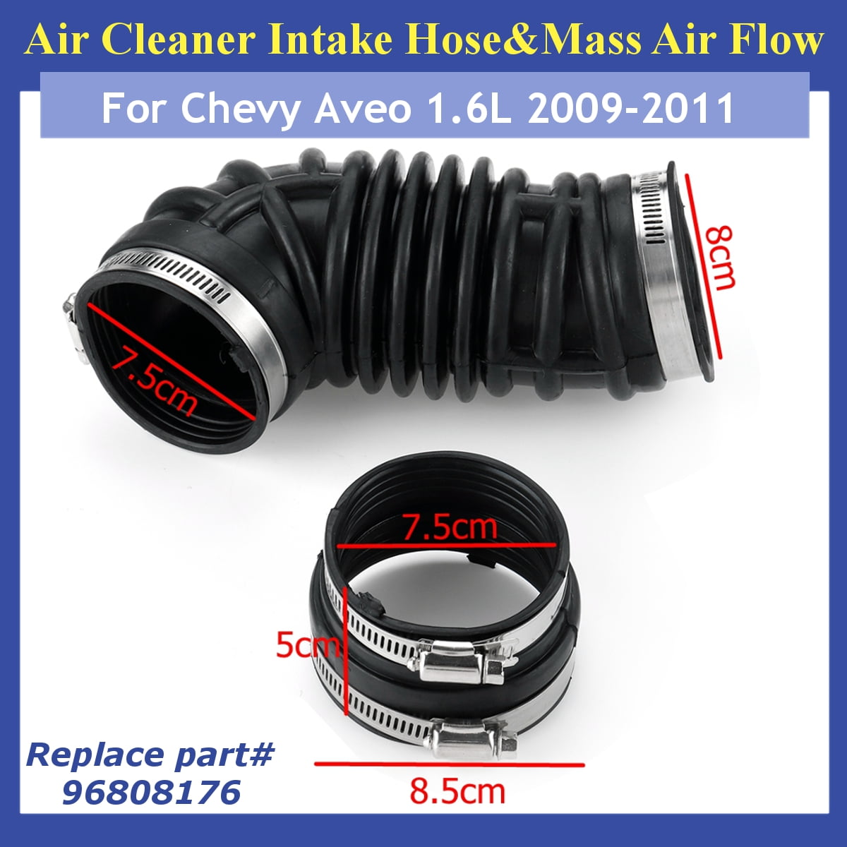 Air Cleaner Intake Duct Hose & Mass Air Flow Kit For Chevy Aveo 1.6L