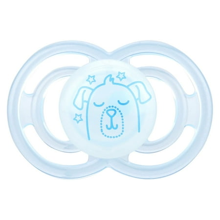 MAM Glow In The Dark Pacifiers, Baby Pacifier 6+ Months, Best Pacifier for Breastfed Babies, Premium Comfort and Oral Care 'Perfect' Collection, Boy, 1-Count