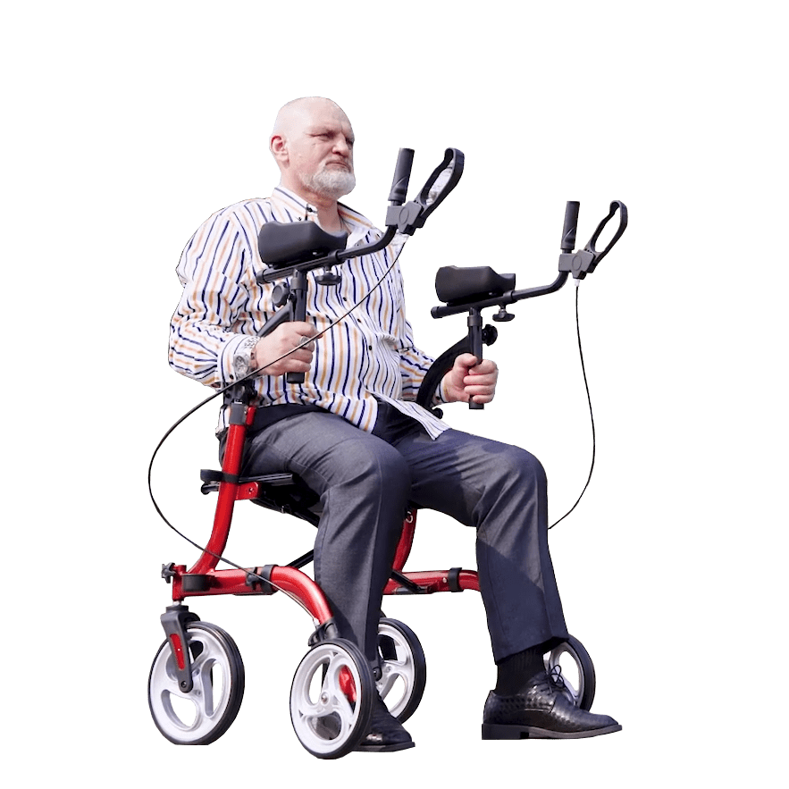 HCT Upright Walkers for Seniors Steerable Armrest