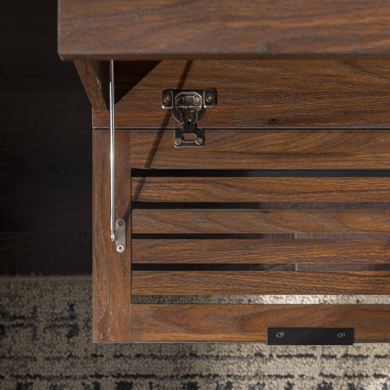 Free Shipping! Walker Edison Coastal Slatted Storage End