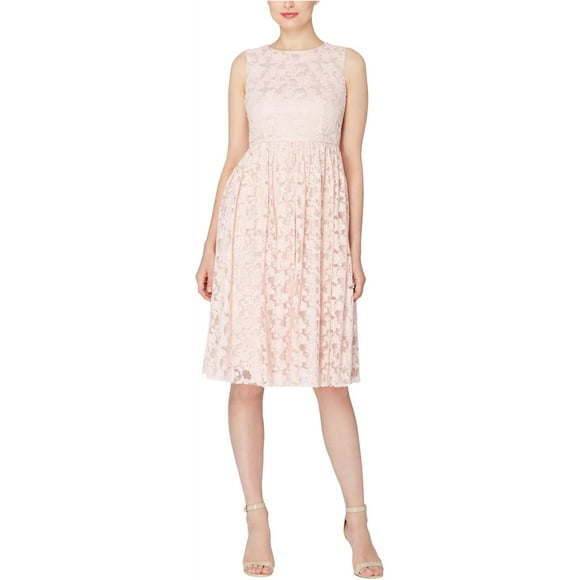 Catherine Malandrino Womens Reva Lace A-line Fit & Flare Dress, Pink, 10