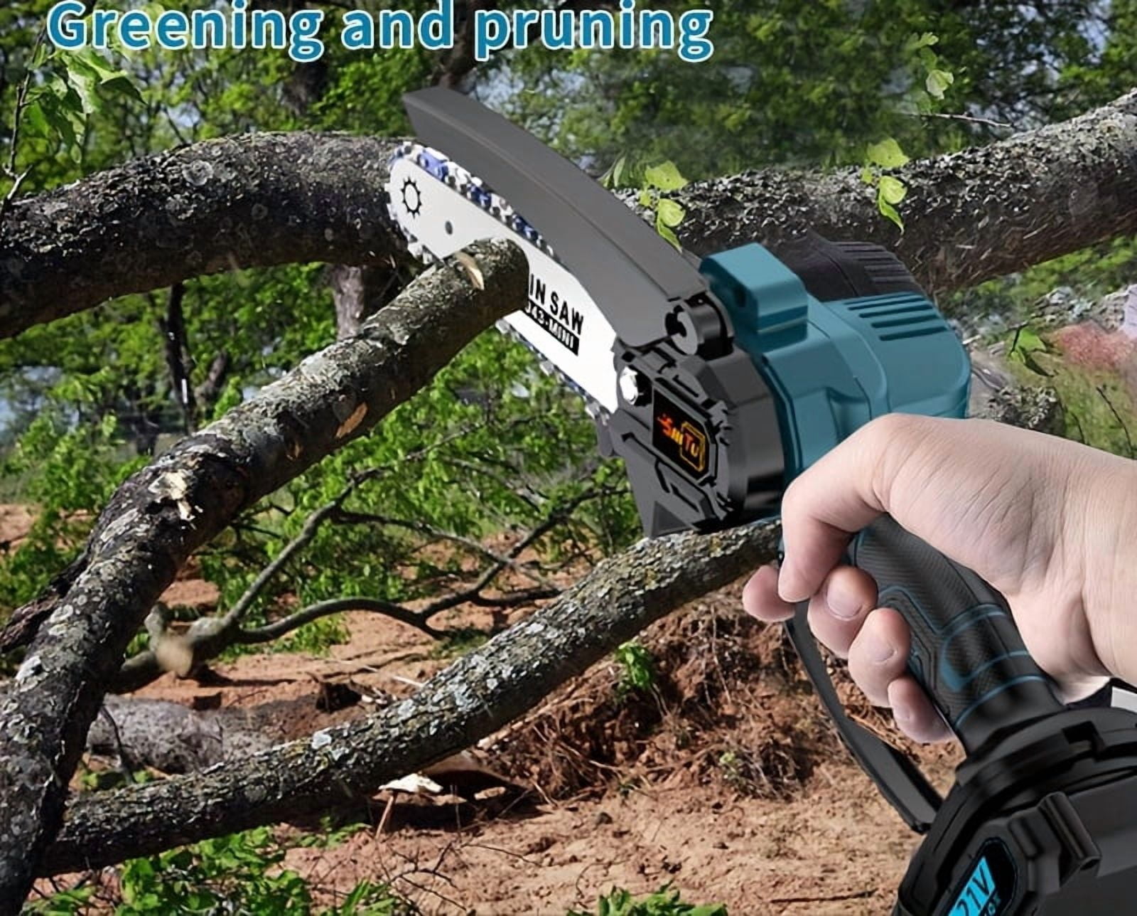 Mini Wireless Chainsaw, Powered By A 6-inch Chainsaw Battery, Comes With A Large Capacity Battery, Safety Lock