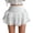 White, variant on Women's Mini Ruffle Skirts Lace Pleated Layered Flared Flowy Tiered Elastic High Waisted Short Skirts Elegant Stylish Pure Color Skirt for Casual Daily Wear Black M