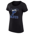 thumbnail image 2 of Women's G-III 4Her by Carl Banks Black St. Louis Blues Super-Slim Fit Lightweight Team Logo Graphic T-Shirt, 2 of 3
