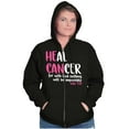 thumbnail image 5 of He Can Heal Cancer Religious BCA Zip Hoodie Sweatshirt Women Brisco Brands X, 5 of 6