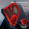 thumbnail image 5 of For Samsung Galaxy S21+ Case with Ring Stand,360°Rotatable Ring Holder Magnetic Kickstand,2-Layer Full Body Heavy Duty Shockproof Rugged,Non-Slip Protective Phone Case for Samsung Galaxy S21+,Red, 5 of 11