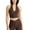 Brown, variant on Sevpuikl Women Halter Crop Tank Top Sleeveless Deep V Neck Backless Solid Camisole for Yoga Gym Summer Tops(Coffee,L)