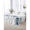 thumbnail image 6 of Queen Flat Sheet Only Blue Dandelion Dragonfly Soft Microfiber Cooling Bedding Sheets Black and White Style Flat Bed Sheet for Hotel,Home Decor, 6 of 9