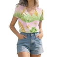 thumbnail image 4 of MEICHEN Plus Size Tops for Women Casual Short Sleeves T Shirts Blouses Summer Fashion Clothing for Women, 4 of 9