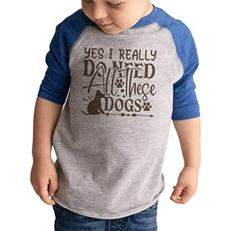 

7 ate 9 Apparel Kids Pet Lover Shirts - I Need All of These Dogs Blue Shirt 5T