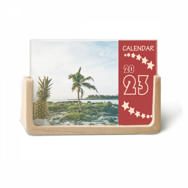 Ocean Sand Beach PineFruit Tree Sea Desk Calendar Desktop Decoration ...