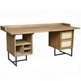 thumbnail image 3 of Recycled Teak Wood West Indies Cane Writing Desk, 3 of 5