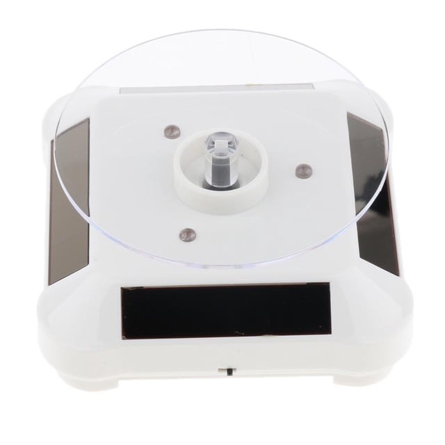 Mesa Giratoria con Soporte Giratorio de 4 Colores con Energía Solar Y Cambiador , Blanco