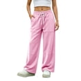 thumbnail image 2 of Sentmoon Sweats for Women Elastic Waist Active Fit Pants with Pockets Solid Color Loose Long Women Casual Pants Fall S-3XL, 2 of 8