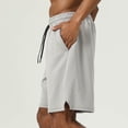 thumbnail image 5 of Bermuda Shorts for Men Summer Casual Elastic Waist Lightweight Wide Straight Leg Shorts with Pockets, 5 of 8