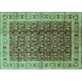 thumbnail image 1 of Ahgly Company Indoor Rectangle Oriental Turquoise Blue Traditional Area Rugs, 8' x 12', 1 of 4