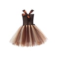 thumbnail image 6 of Kids Girls Halloween Lion Costume Ruffle Tulle Tutu Dress with Headband Birthday Role Play Party Stage Dress Outfit, 6 of 8