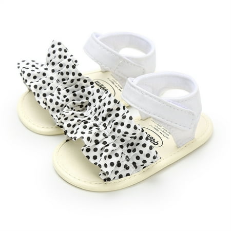 

Infant Baby Girls Summer Sandals with Flower Bowknot Soft Sole Newborn Dress Shoes