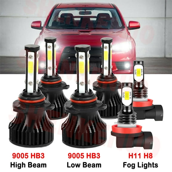 9005 High&Low Beam for Hyundai Santa Fe 2019-2020 LED Headlights H11 Fog Lights 6pcs