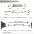 thumbnail image 4 of Shade Sail Hardware Kit with Nylon Coated Cable Wire, 304 Stainless Steel Installation Kit for Rectangle Triangle Sun Shade Capony for Outdoor Garden B, 4 of 5