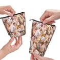 thumbnail image 3 of Lsque Colorful Seashells Pattern Telescopic Pencil Bag Pen Holder Stationery Case, Stand-up Retractable Transformer Bag Organizer, 3 of 6