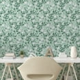 thumbnail image 2 of Ambesonne Leafy Spring Peel & Stick Wallpaper for Home, Repetitive Leaves Art, 13"x72", Almond Green and Jade Green, 2 of 5