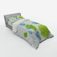 thumbnail image 3 of Ambesonne Cartoon Bedding Set 4 Pcs, Happy Animals Playing, Queen, Lime Green Blue, 3 of 3