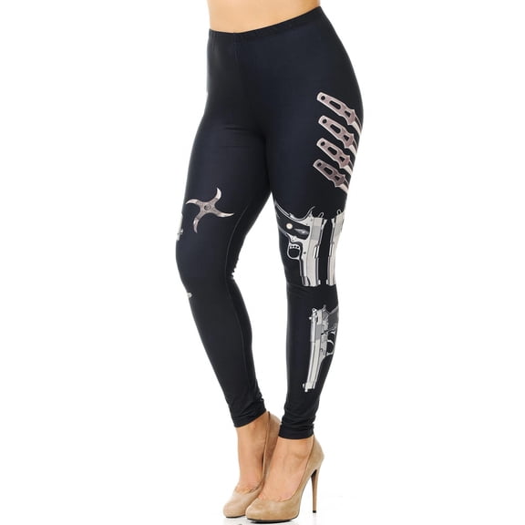 Creamy Soft Premium Women's Leggings Mission Impossible Plus Size, High Rise, Stretchy & Breathable, Comfortable Fit - by USA Fashion