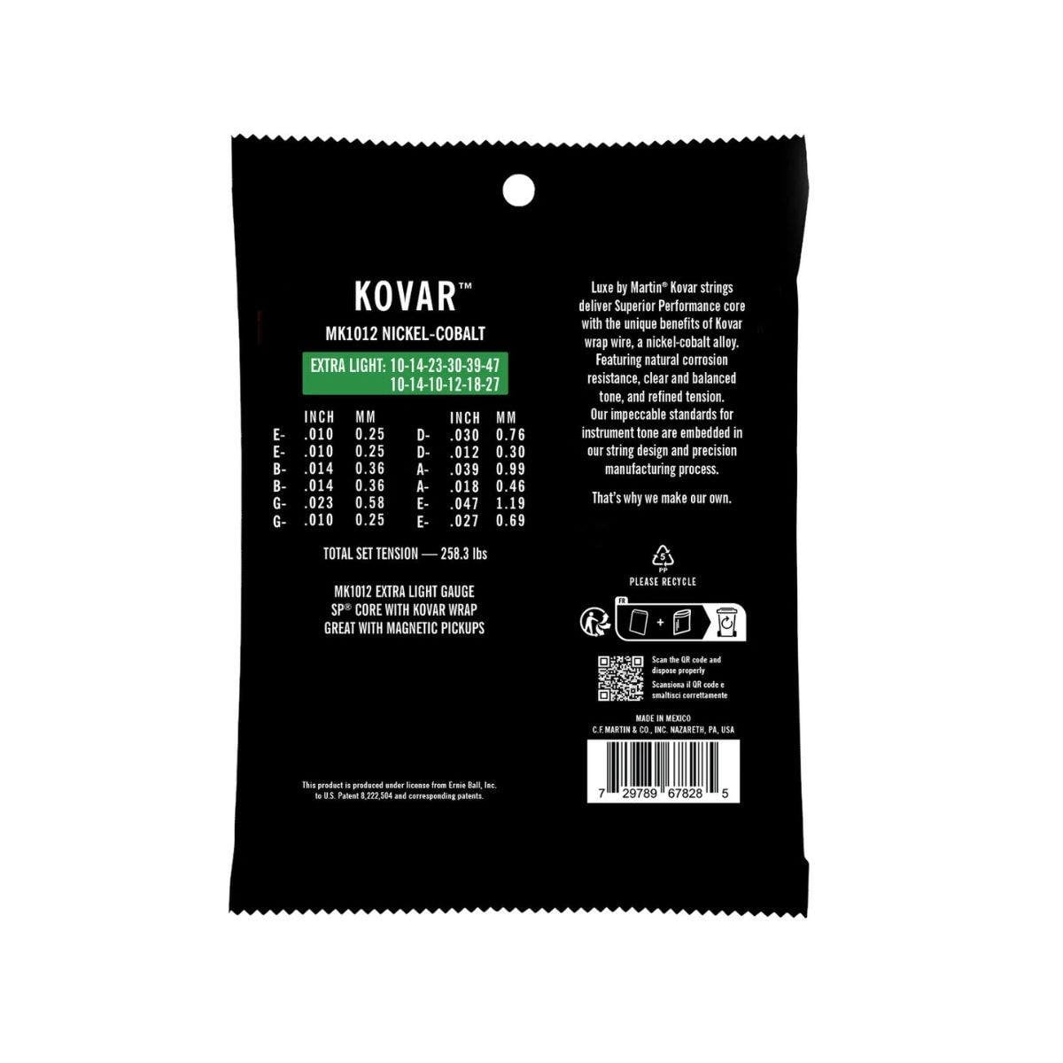 Martin Luxe by Martin Kovar Extra Light 12-String Acoustic Guitar Strings