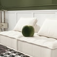 thumbnail image 3 of Luna 12" Round Sphere Accent Ball Throw Pillow, Olive Green Performance Velvet, 3 of 7