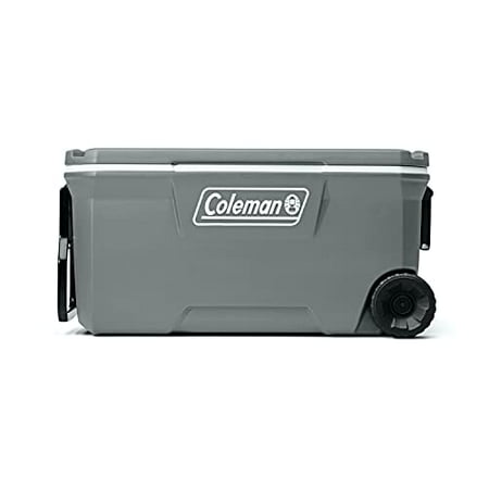 Coleman 316 Series Insulated Portable Cooler with Heavy Duty Wheels  Leak-Proof Wheeled Cooler with 100+ Can Capacity  Keeps Ice 